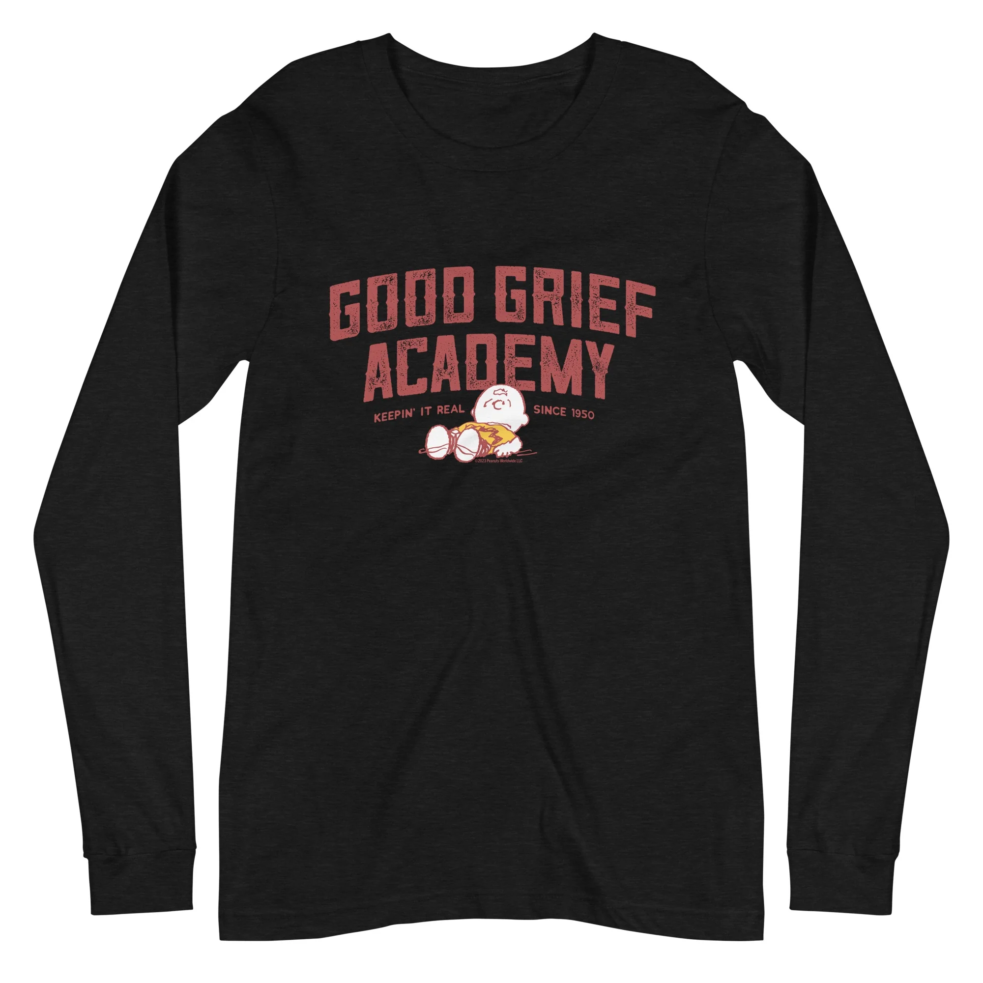 Charlie Brown Good Grief Academy Adult Long Sleeve T-Shirt - Image 3
