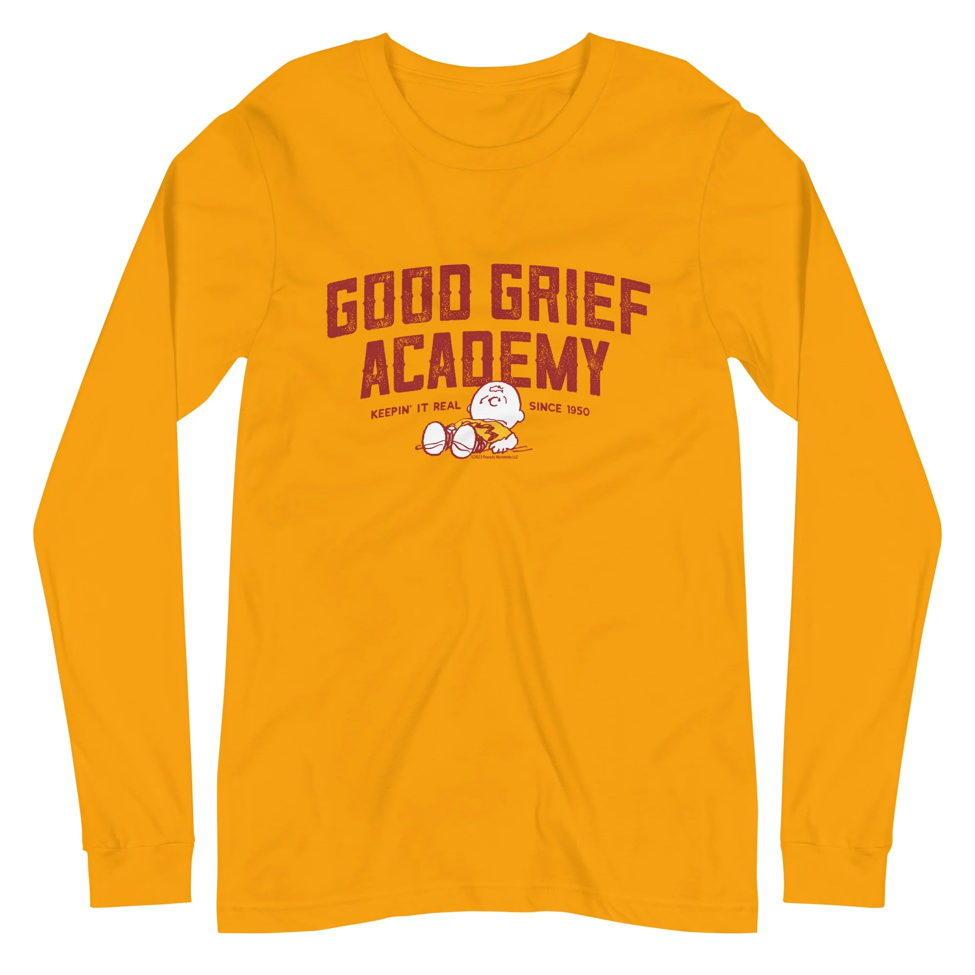 Charlie Brown Good Grief Academy Adult Long Sleeve T-Shirt - Image 4