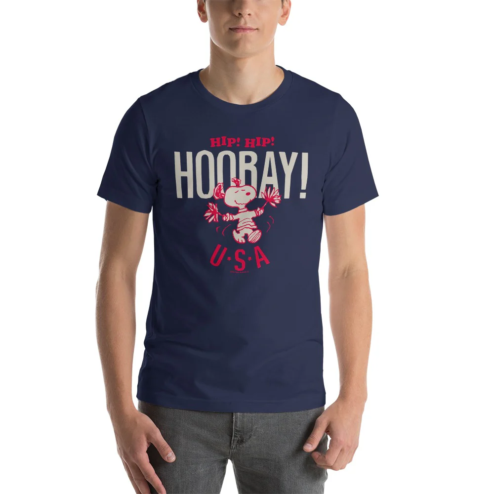 Snoopy Hip Hip Hooray Adult T-Shirt - Image 3