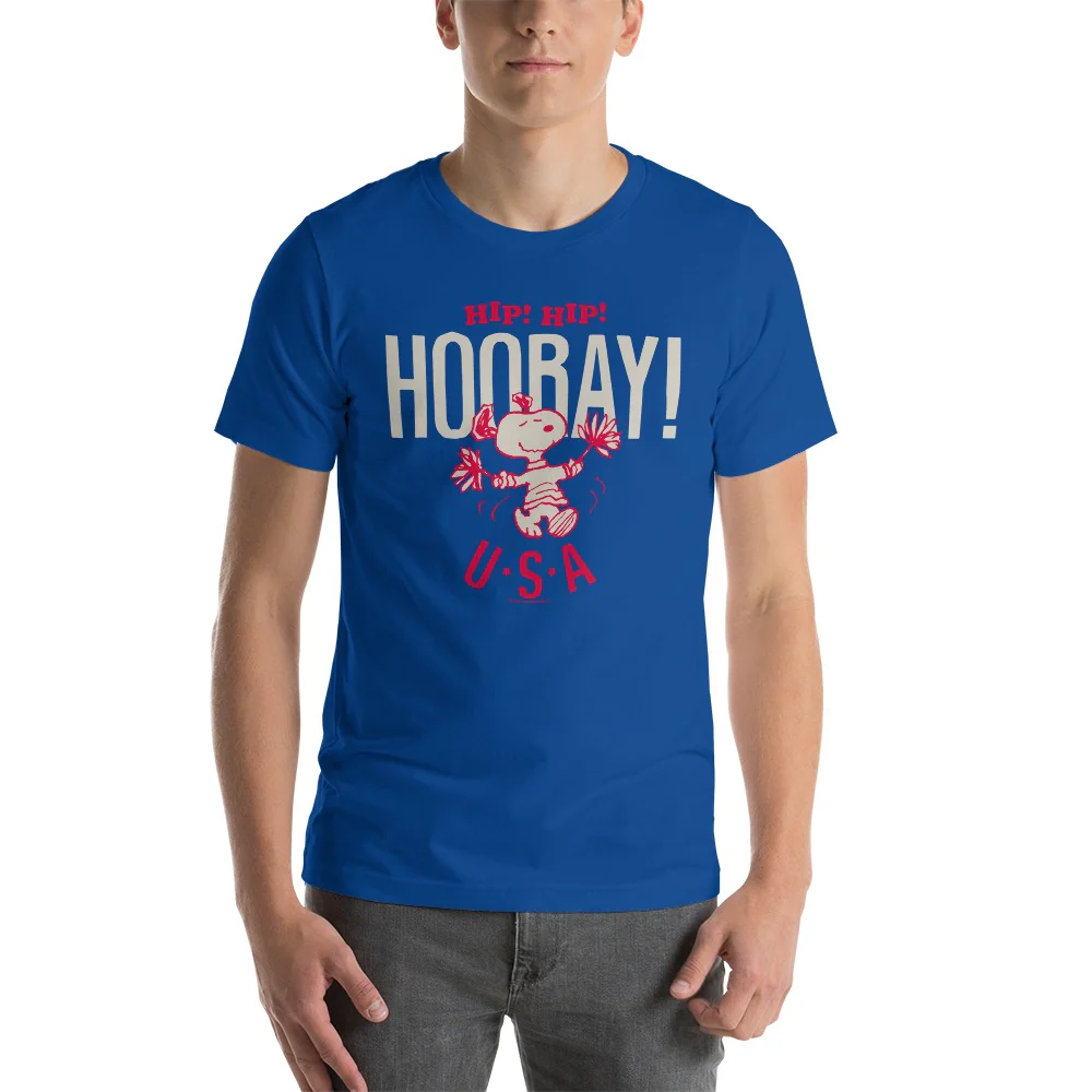 Snoopy Hip Hip Hooray Adult T-Shirt - Image 5