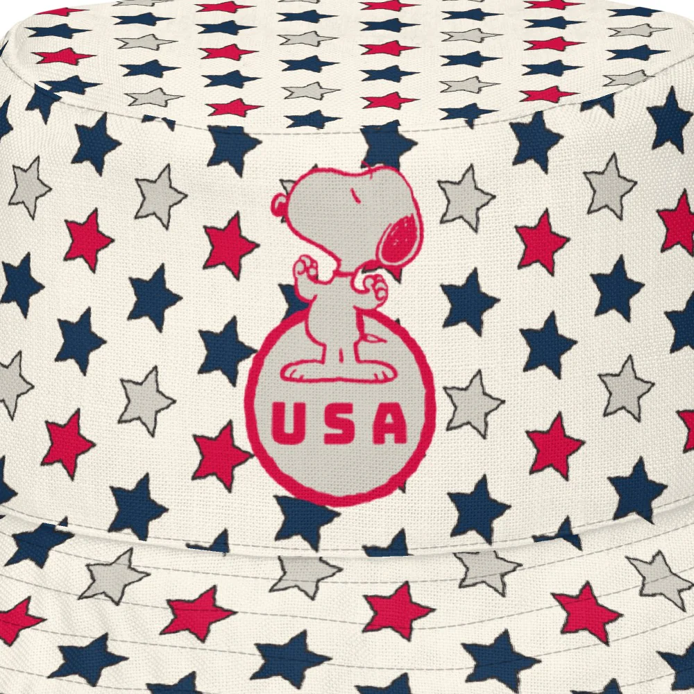 Snoopy Stars Pattern Reversible Bucket Hat - Image 3