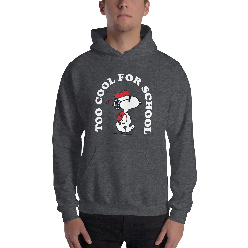 Snoopy Too Cool For School Adult Hoodie - Image 3