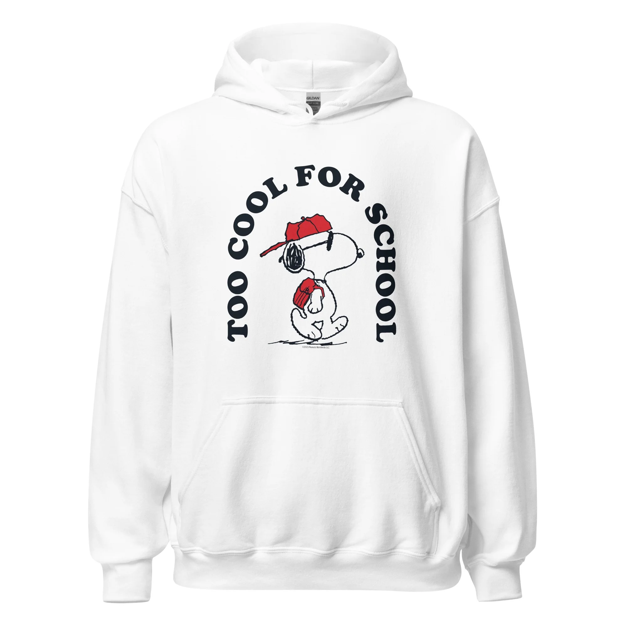 Snoopy Too Cool For School Adult Hoodie - Image 4